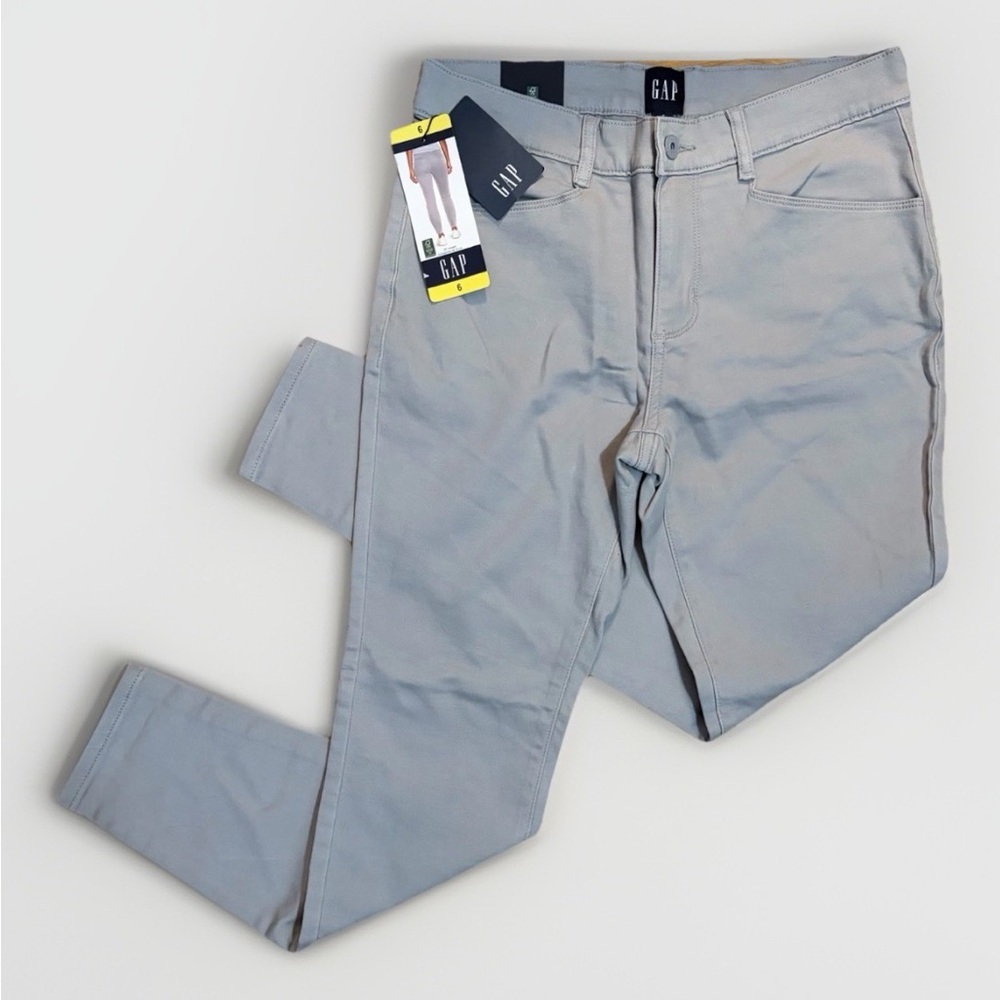 GAP Skinny 5 Pocket Stretch Pants – Size 6 – Grey – NWT